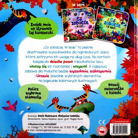 Co zobaczę w lesie. Oglądaj, wskaż, zapamiętaj - Sylwia Kajdana [KSIĄŻKA]