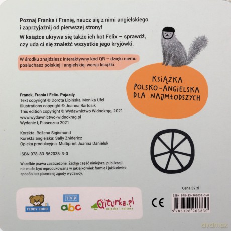 Franek, Frania i Felix. Pojazdy - Dorota Lipińska, Monika Ufel, Joanna Bartosik [KSIĄŻKA]