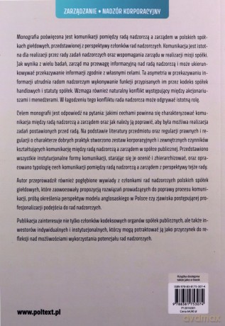 Komunikacja między radą nadzorczą a zarządem.. - Michał Rogatko [KSIĄŻKA]