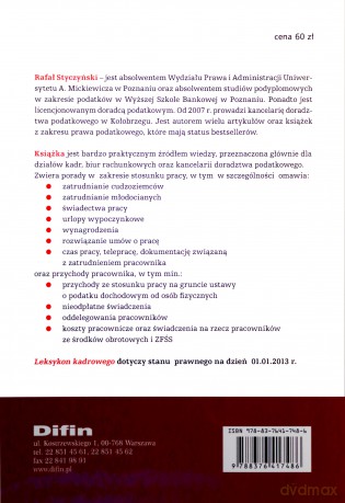 Leksykon Kadrowego. Wydanie V. Zawiera wzory pism i umów  - Rafał Styczyński [KSIĄŻKA]