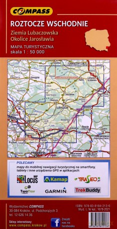 Mapa - Roztocze Wschodnie 1:50 000