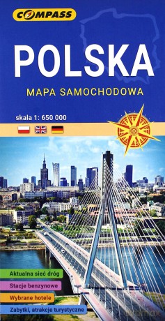 Mapa samochodowa. Polska 1:650 000