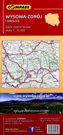 Mapa turystyczna - Wysowa-Zdrój i okolice 1:35 000