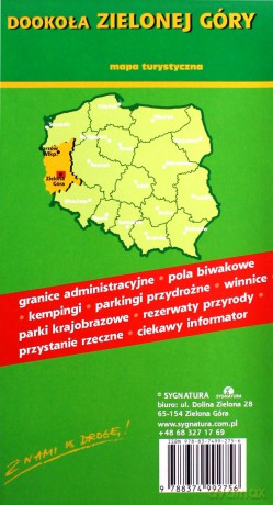 Mapa turystyczna Dookoła Zielonej Góry 1:50 000