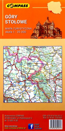 Mapa turystyczna Góry Stołowe 1:35 000 laminat w.4