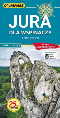 Mapa turystyczna Jura dla wspinaczy 1:100 000 lam.