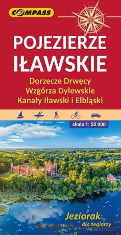 Mapa turystyczna Pojezierze Iławskie, Wzgórza Dylewskie