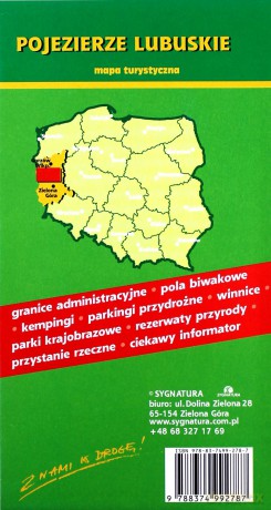 Mapa turystyczna Pojezierze Lubuskie 1:100 000