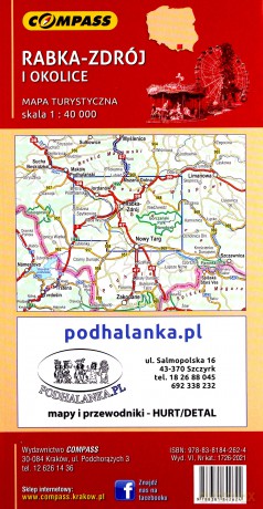 Mapa turystyczna Rabka-Zdrój i okolice 1:40 000 w.6