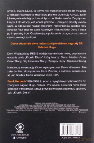 Diuna (okładka filmowa) - Frank Herbert [KSIĄŻKA]