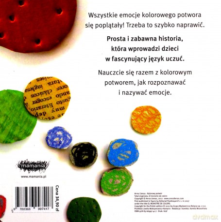 Kolorowy potwór. Książka kartonowa - Anna Llenas [KSIĄŻKA]