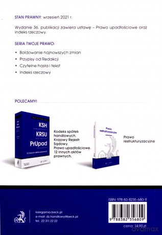 Prawo upadłościowe wyd. 36 [KSIĄŻKA]