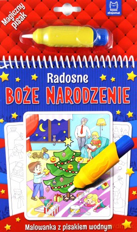 Radosne Boże Narodzenie. Malowanka z pisakiem wodnym [KSIĄŻKA]