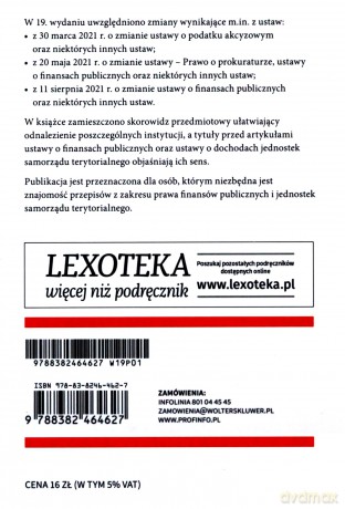 Ustawa o finansach publicznych. Ustawa o dochodach jednostek samorządu terytorialnego [KSIĄŻKA]