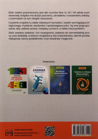 Zadania z arytmetyki dla uczniów klas VI -VIII - Witold Bednarek [KSIĄŻKA]