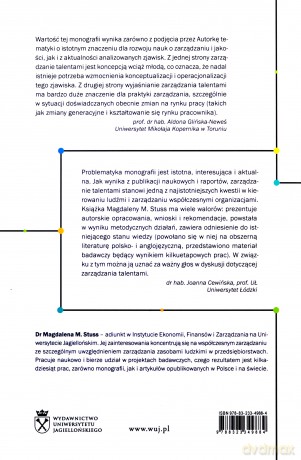 Zarządzanie talentami. Koncepcje, modele i praktyki - Magdalena M. Stuss [KSIĄŻKA]