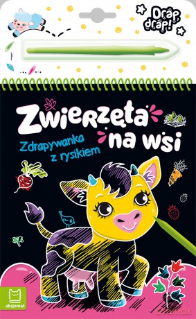 Zwierzęta na wsi. Zdrapywanka z rysikiem [KSIĄŻKA]