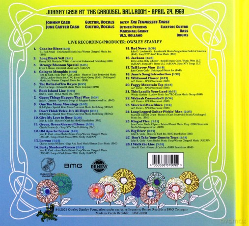 Johnny Cash: Bear's Sonic Journals: Johnny Cash At The Carousel Ballroom, April 24 1968 [CD]