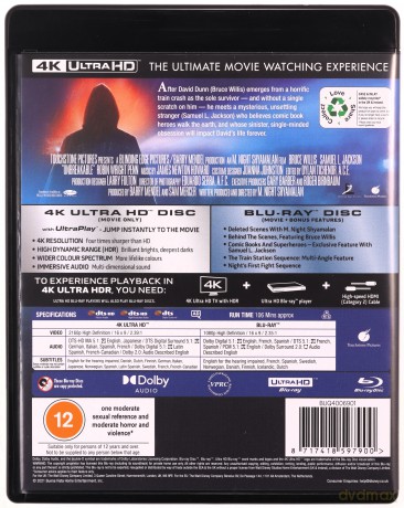 Unbreakable (Niezniszczalny) [Blu-Ray 4K]+[Blu-Ray]
