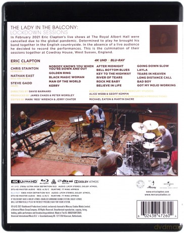 Eric Clapton: The Lady In The Balcony: Lockdown Sessions [Blu-Ray 4K]+[Blu-Ray]