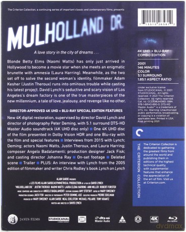 Mulholland Drive [Blu-Ray 4K]+[Blu-Ray]