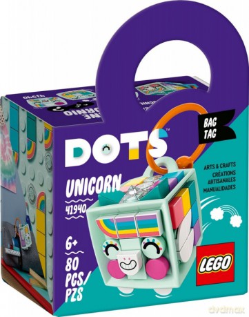 LEGO DOTS Zawieszka z jednorożcem (41940)