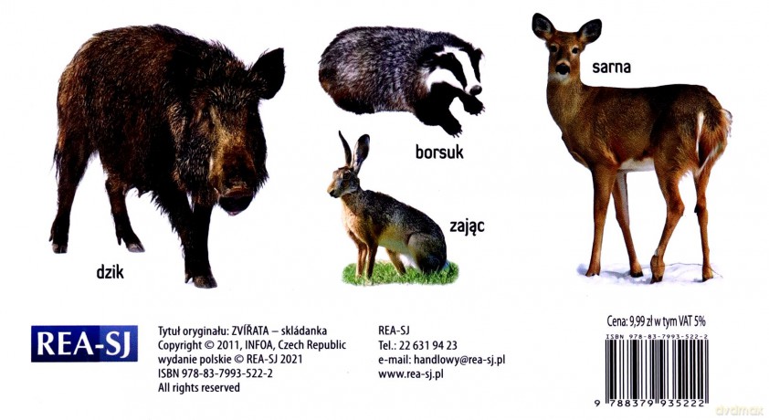 Zwierzęta - rozkładanka [KSIĄŻKA]
