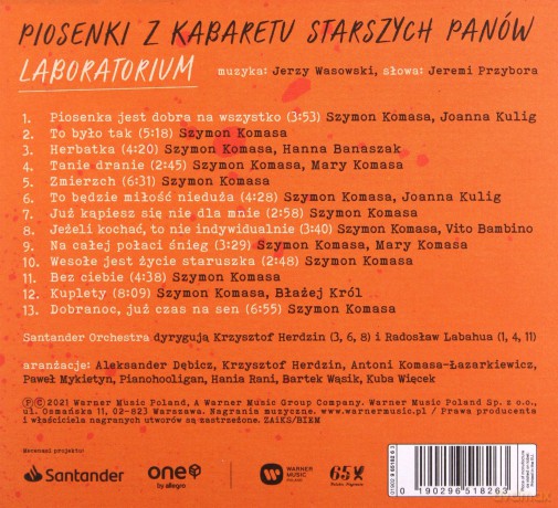Piosenki z Kabaretu Starszych Panów. Laboratorium [CD]