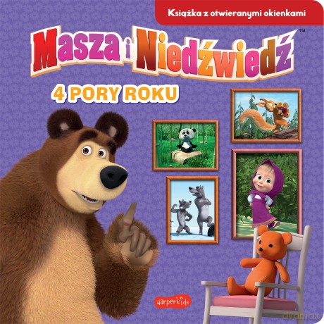 4 pory roku. Masza i Niedźwiedź. Książka z otwieranymi okienkami [KSIĄŻKA]
