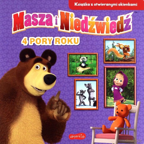 4 pory roku. Masza i Niedźwiedź. Książka z otwieranymi okienkami [KSIĄŻKA]