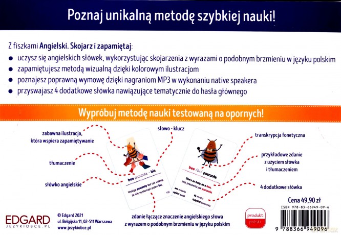 Angielski. Skojarz i zapamiętaj. Fiszki - Joanna Brodziak [KSIĄŻKA]