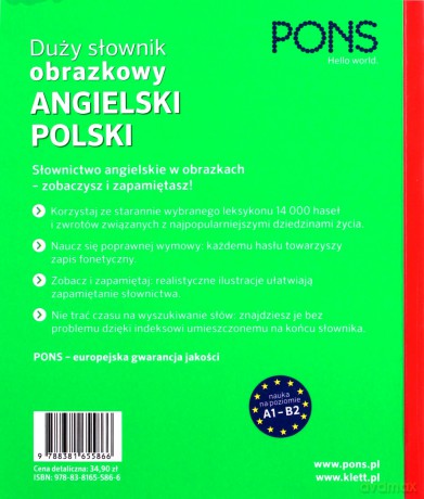 Duży słownik obrazkowy PONS Angielski 14 000 haseł [KSIĄŻKA]