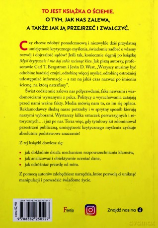 Myśl krytycznie i nie daj sobie wcisnąć kitu - Carl T. Bergstrom, Jevin D. West [KSIĄŻKA]