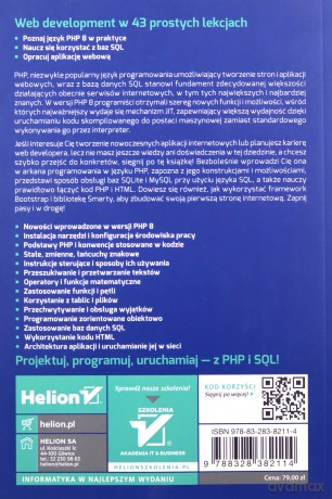 PHP 8 i SQL. Programowanie dla początkujących w 43 lekcjach - Mariusz Duka [KSIĄŻKA]