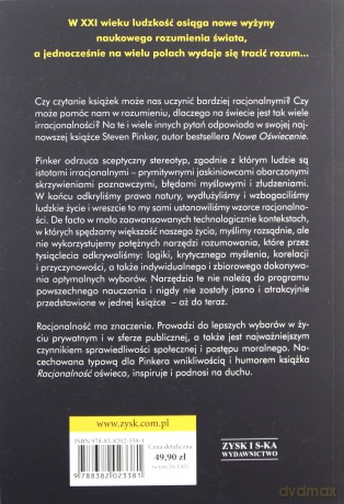 Racjonalność: co to jest, dlaczego jej brakuje, dlaczego ma znaczenie - Steven Pinker [KSIĄŻKA]