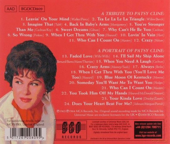 Patsy Cline: A Tribute To Patsy Cline/A Portrait Of [CD]