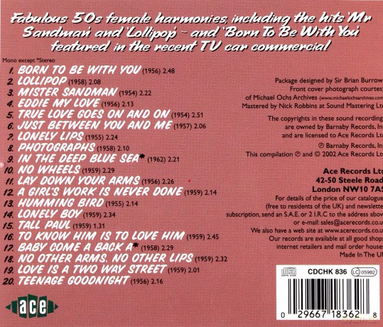Chordettes: Born To Be With You [CD]