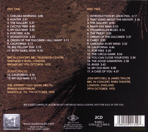 Joni Mitchell: Both Sides. Now - Live In London 1970 [2CD]