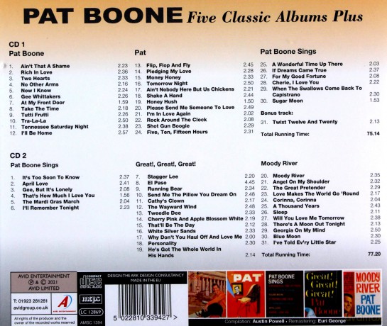 Pat Boone: Five Classic Albums Plus [2CD]