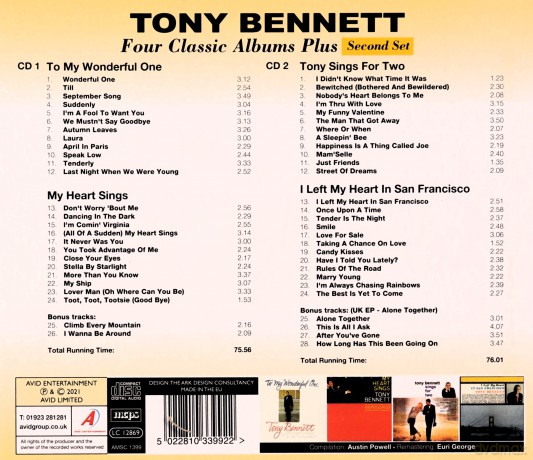 Tony Bennett: Four Classic Albums Plus [2CD]
