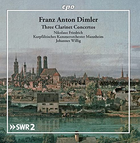 Franz Anton Dimler: Three Clarinet Concertos [CD]