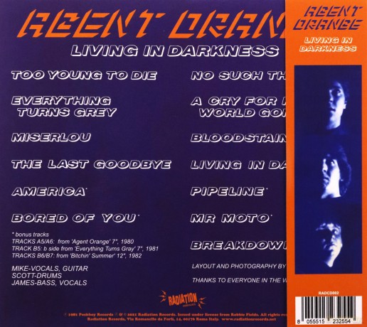 Agent Orange: Living In Darkness [CD]