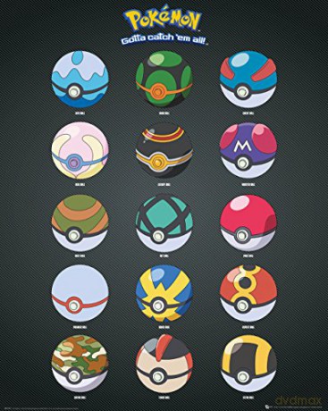 Pokemon: Pokeballs Plakat 40x50cm