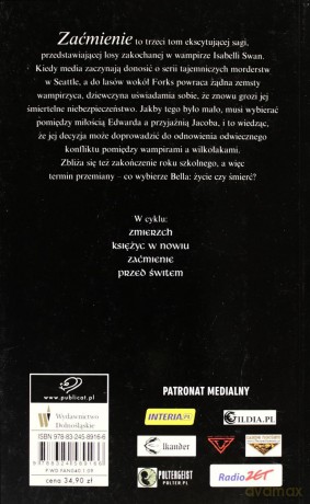 Zaćmienie Wyd.2009 - Stephenie Meyer [KSIĄŻKA]