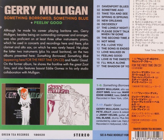 Gerry Mulligan: Something Borrowed. Something Blue [CD]
