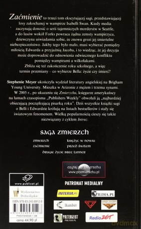 Zaćmienie Wyd.II (twarda) - Stephenie Meyer [KSIĄŻKA]