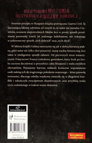 Niewygodna Historia Hiszpańskiej Wojny Domowej (broszurowa) - Juan Eslava Galan [KSIĄŻKA]