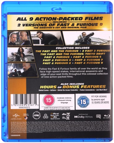 Fast And The Furious 1-9 [9xBlu-Ray]