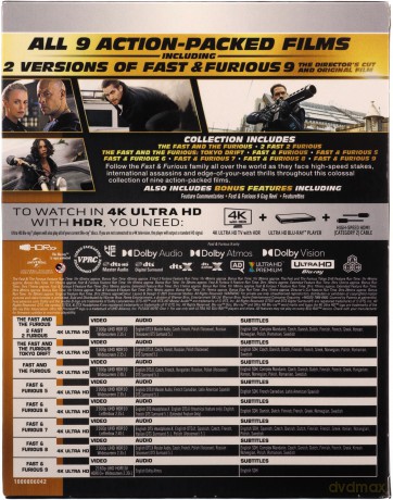 Fast And The Furious 1-9 [9xBlu-Ray 4K]