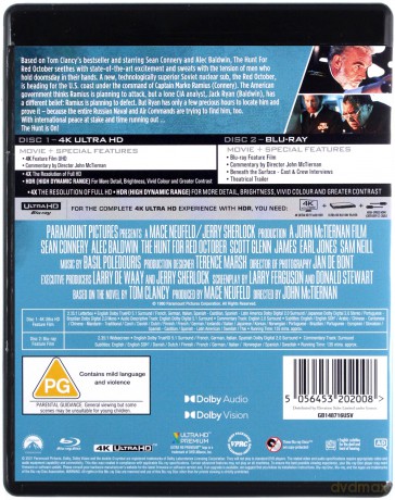 The Hunt For Red October (Polowanie na Czerwony Październik) [Blu-Ray 4K]+[Blu-Ray]